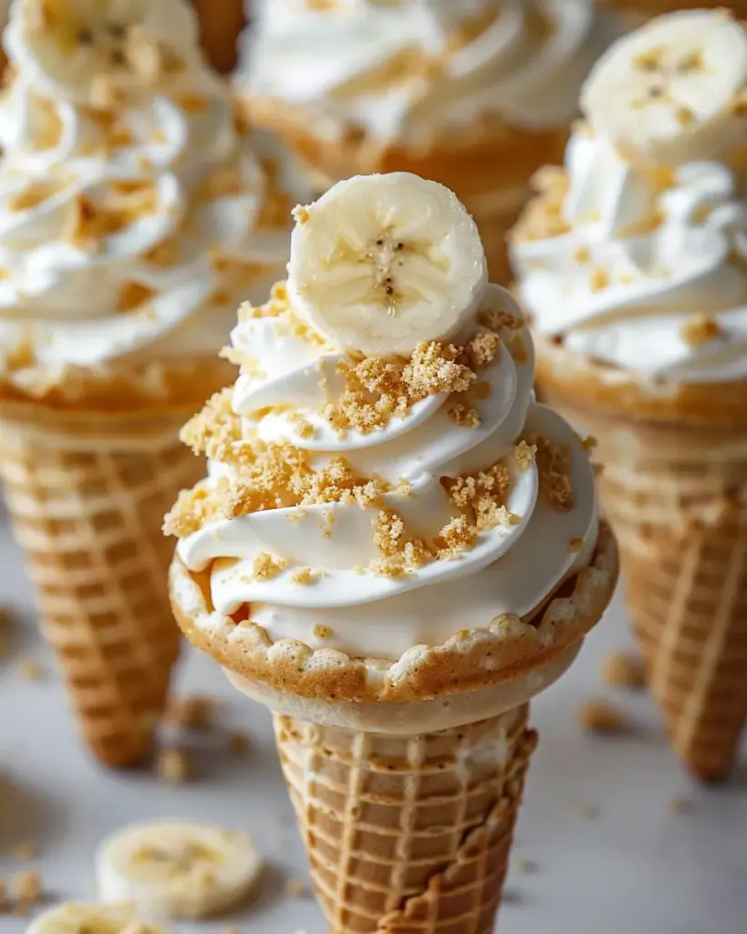 Banana Pudding Cheesecake Cones