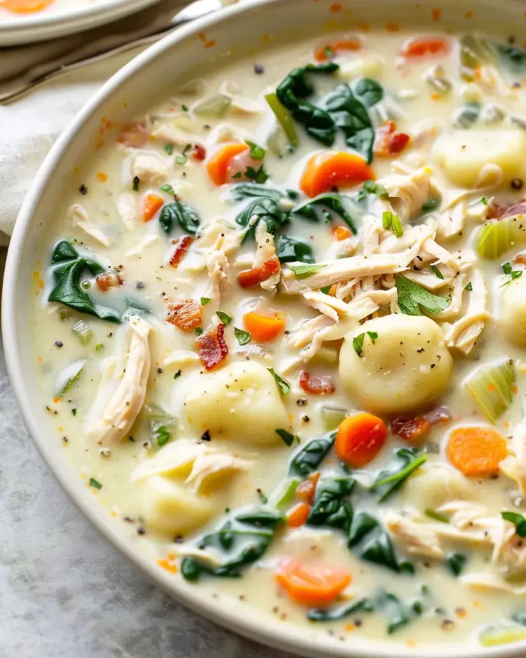 Creamy Crockpot Chicken Gnocchi Soup