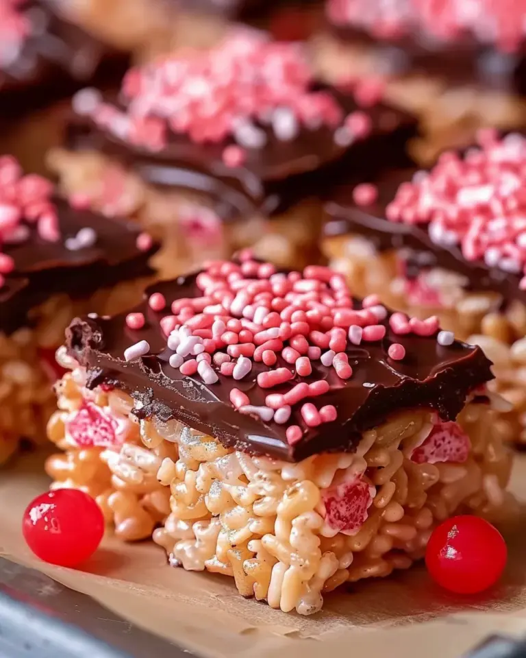 cocolate covered cerry rice krispies treats