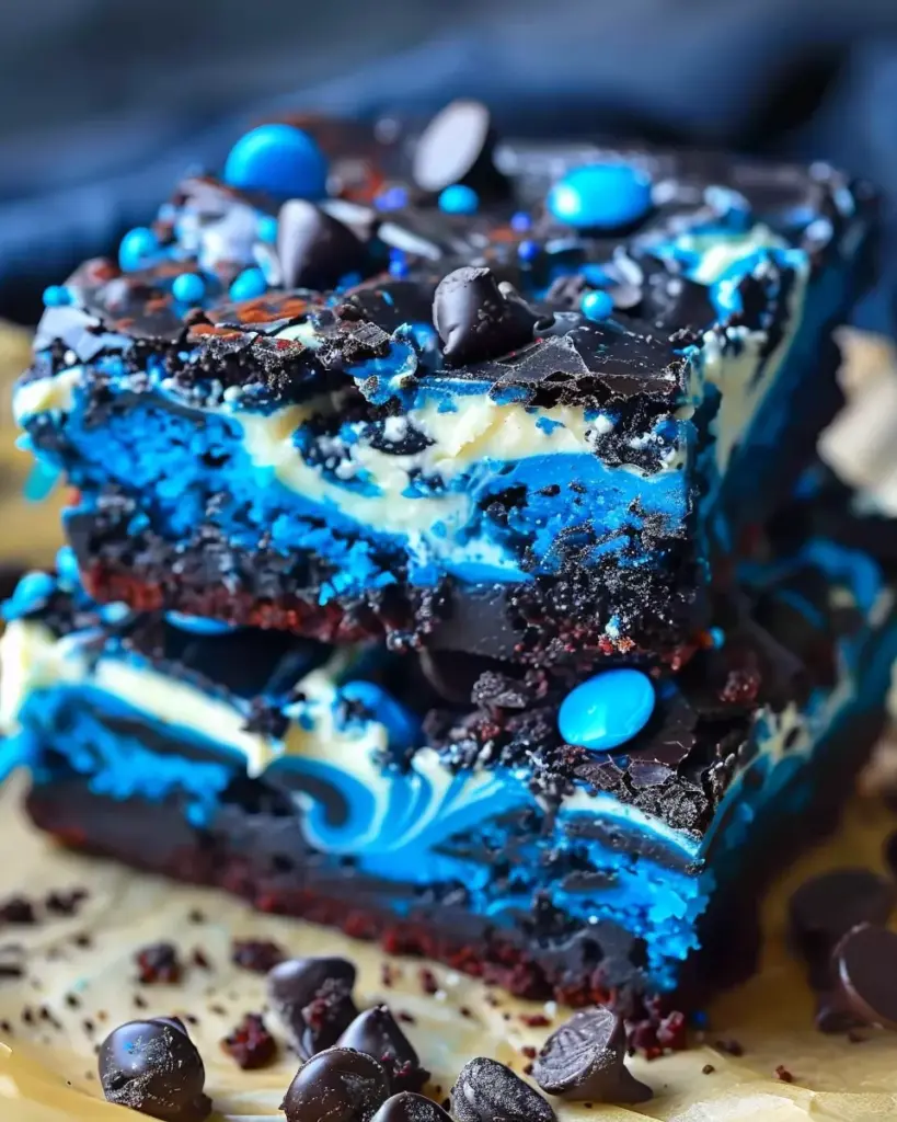 blue velvet brownies