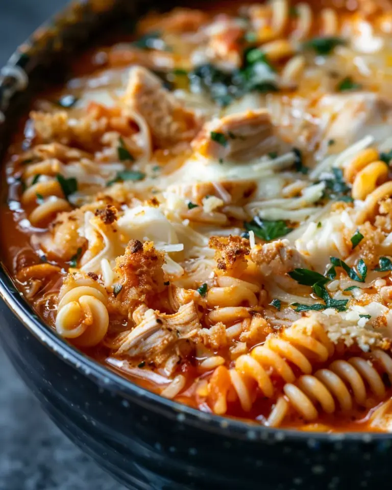 Crockpot Chicken Parmesan Soup