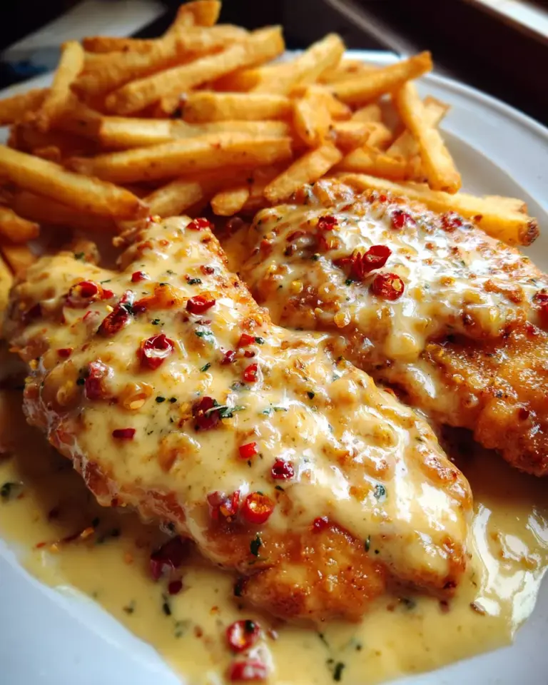 Chicken Fillet in Spicy, Creamy Garlic-Parmesan Sauce