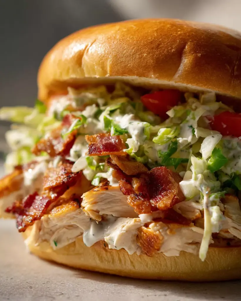 Chopped Chicken Bacon Ranch Sandwich Recipe