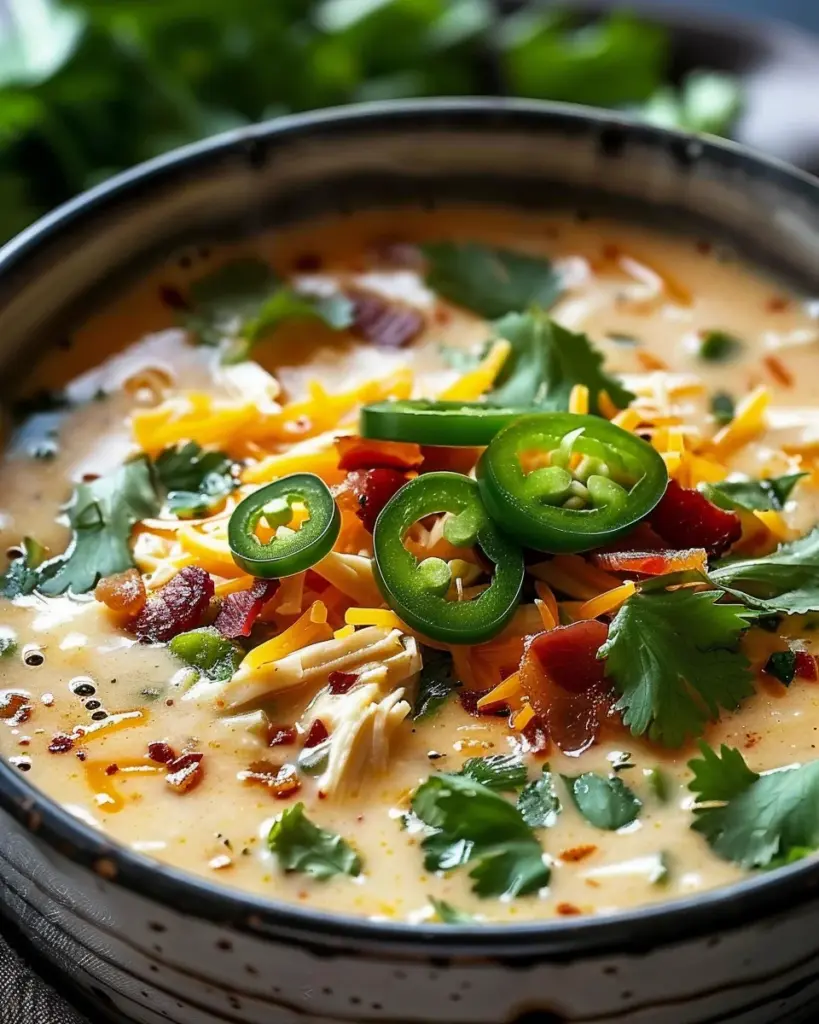 Spicy Jalapeño Popper Chicken Soup Recipe