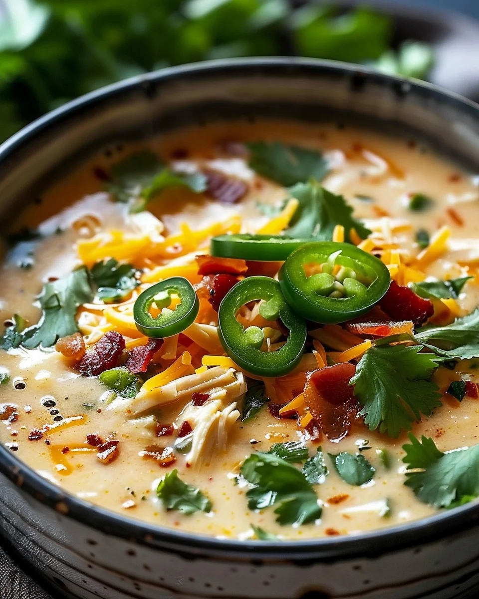 Spicy Jalapeño Popper Chicken Soup Recipe