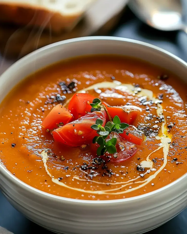 Creamy Roasted Garlic Tomato Soup