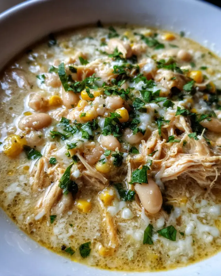 Creamy Crockpot White Chicken Chili