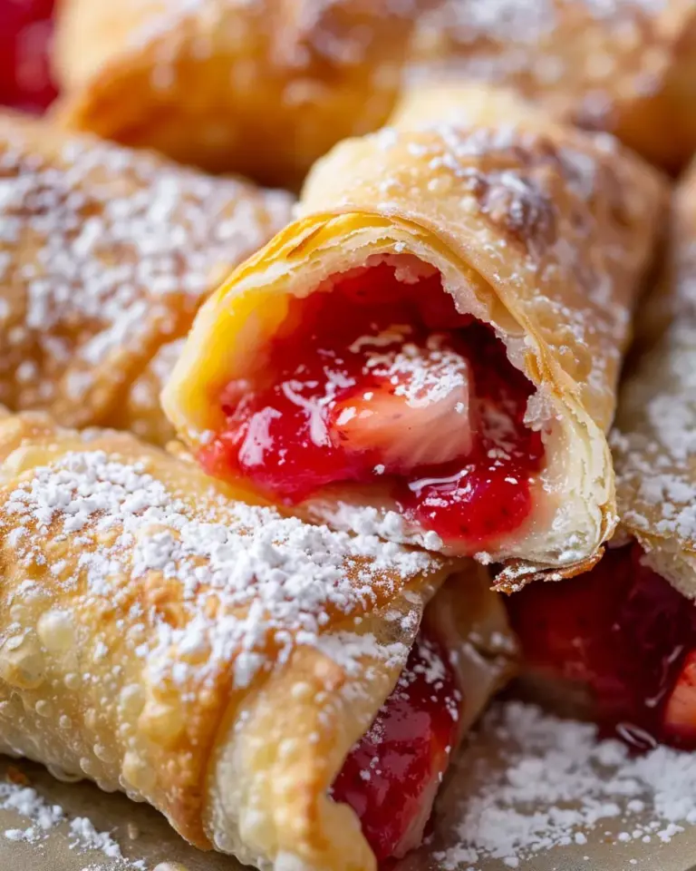 Strawberry Cheesecake Stuffed Eggrolls