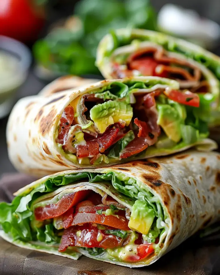 Gourmet BLT Wraps with Secret Sauce