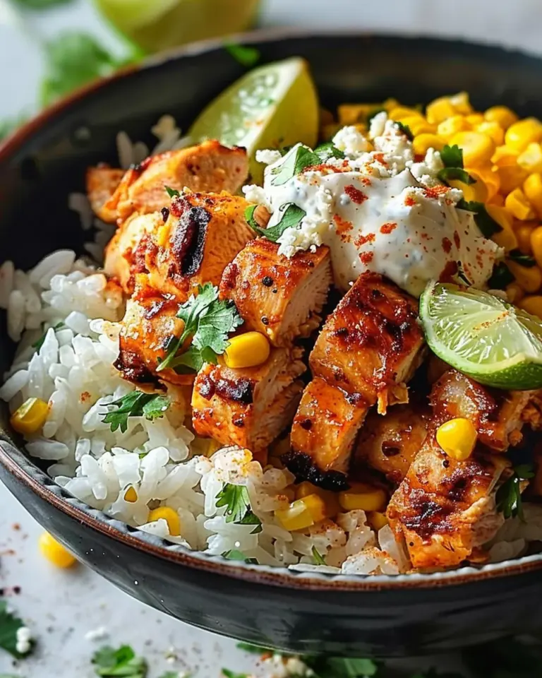 Street Corn Chicken Rice Bowl
