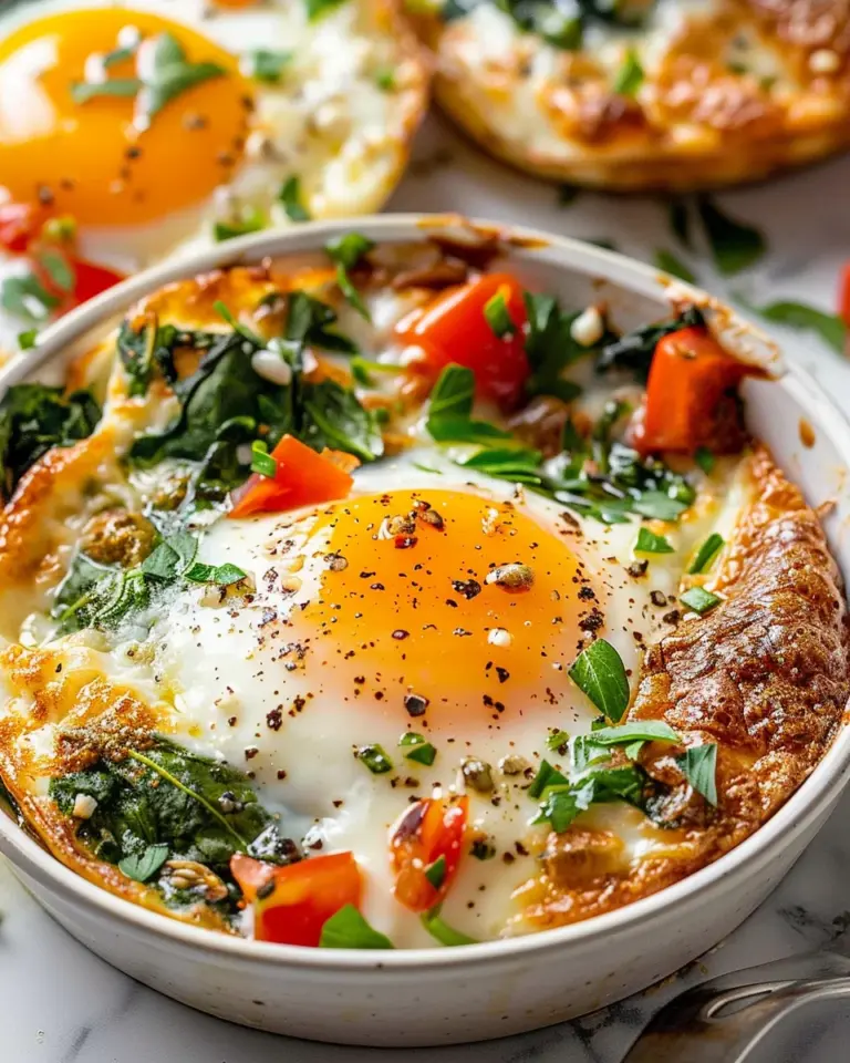 Baked Feta Eggs