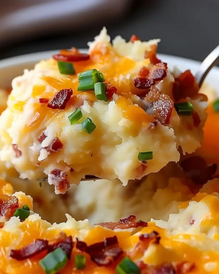 Bacon Cheddar Mashed Potato Casserole