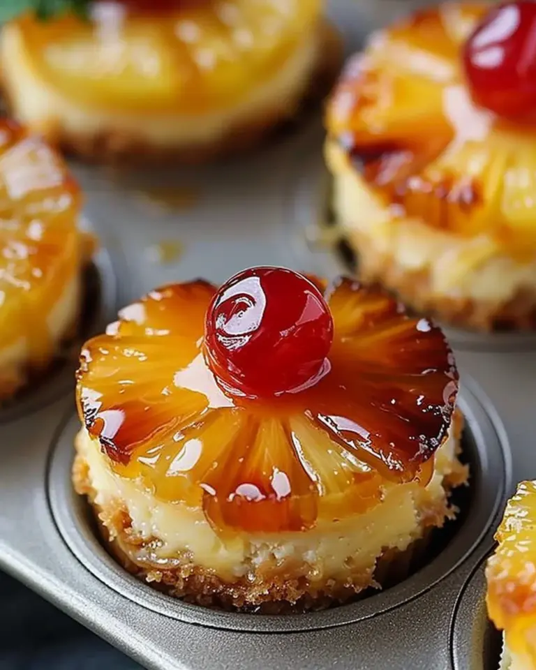 Mini Pineapple Upside-down Cheesecakes