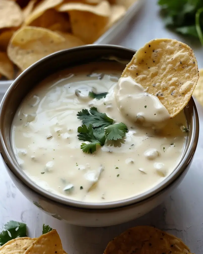 Homemade White Queso with 3 Ingredients