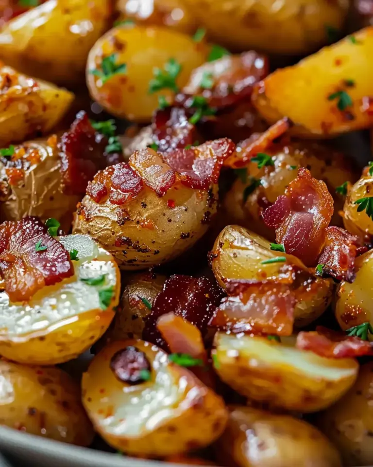Crispy Bacon Honey Roasted Potatoes