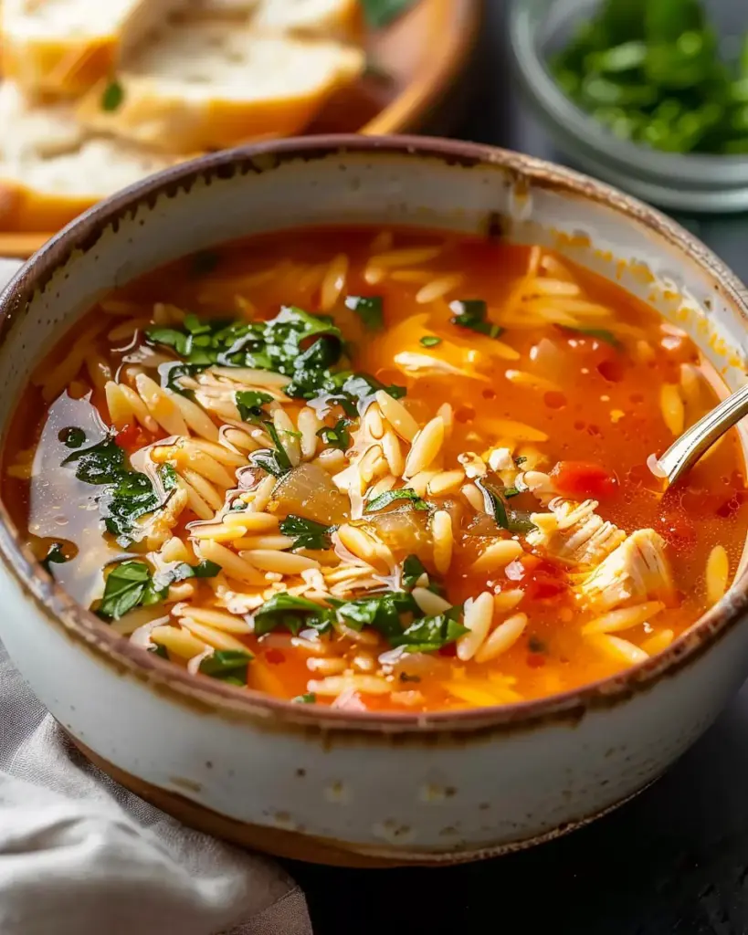 Chicken Orzo Tomato Soup Recipe