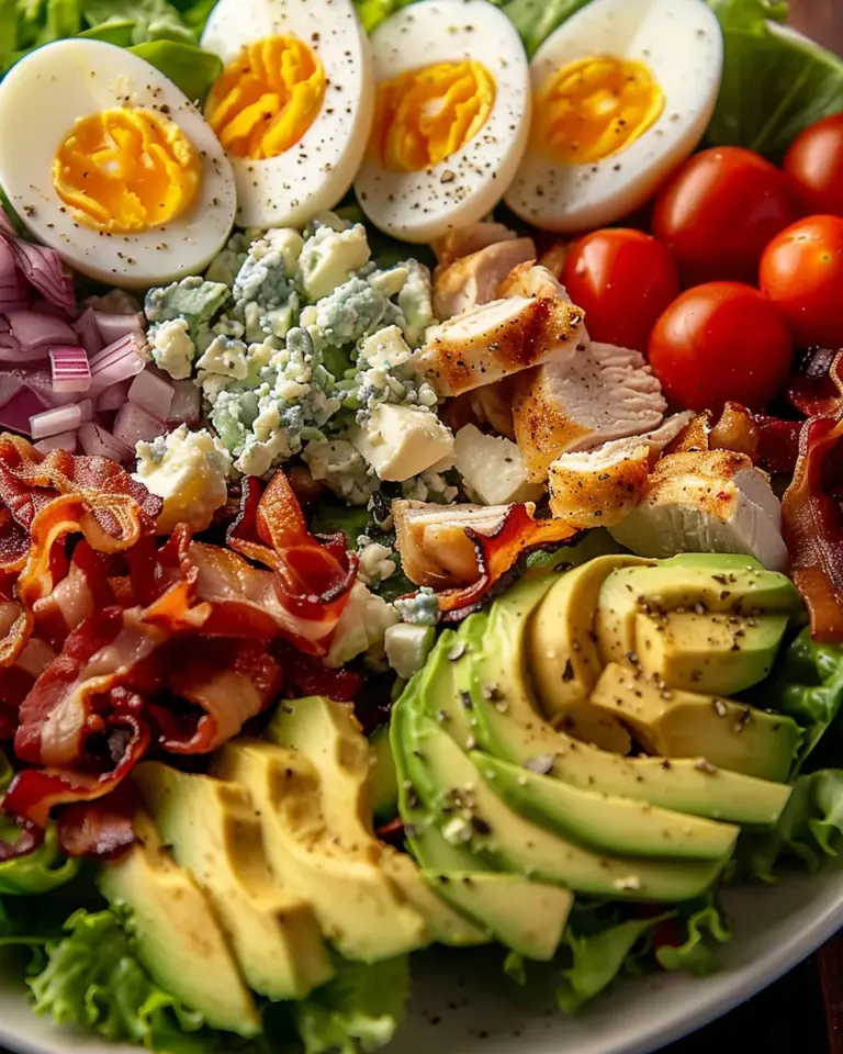 Classic American Cobb Salad with Crispy Bacon