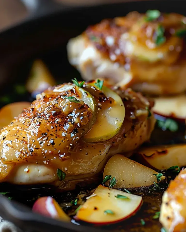 Apple and Brie Stuffed Chicken with Maple Dijon Glaze