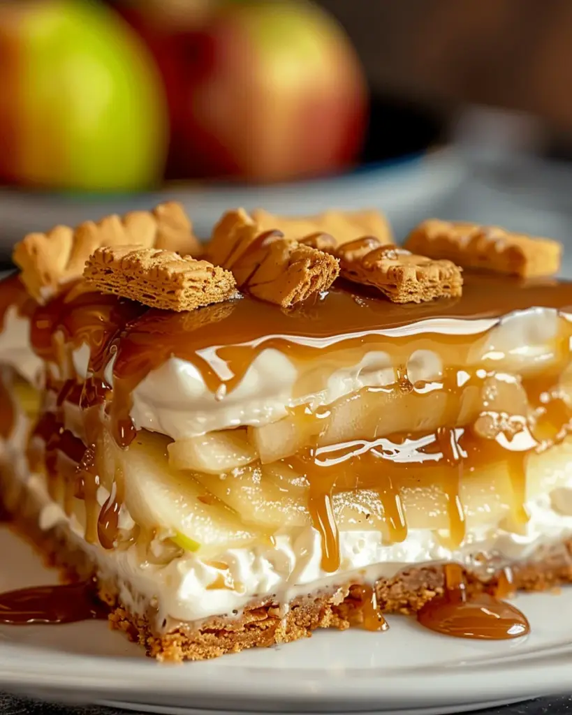 Caramel Apple Eclair Cake