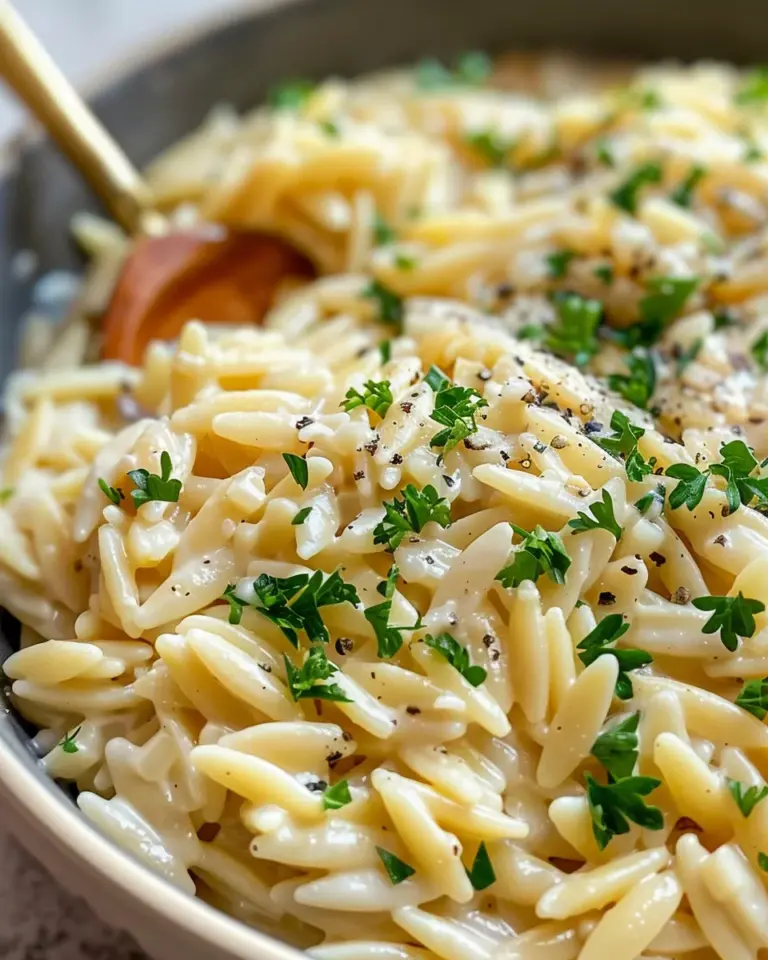 Creamy Roasted Garlic Parmesan Orzo