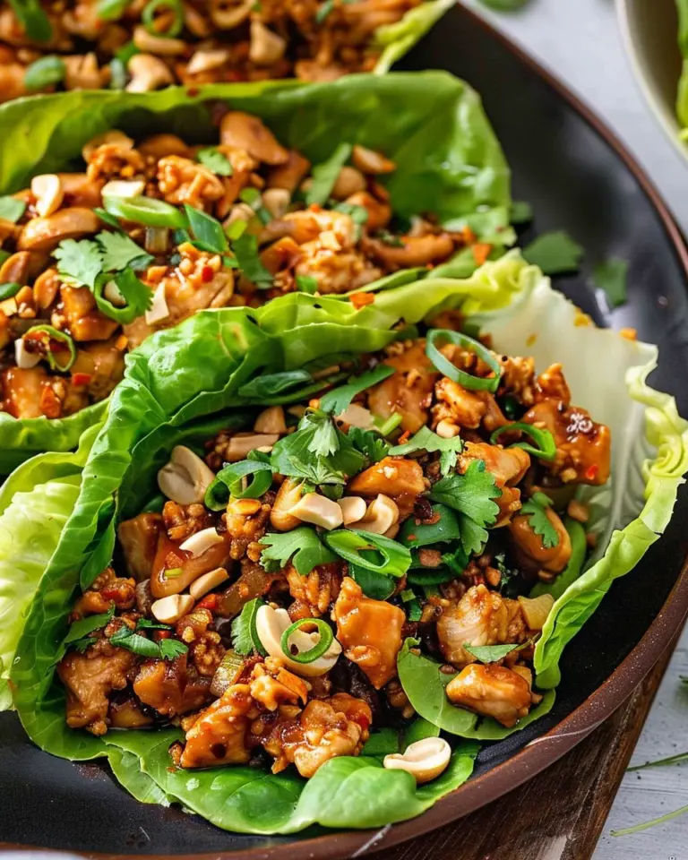 Thai Chicken Lettuce Wraps