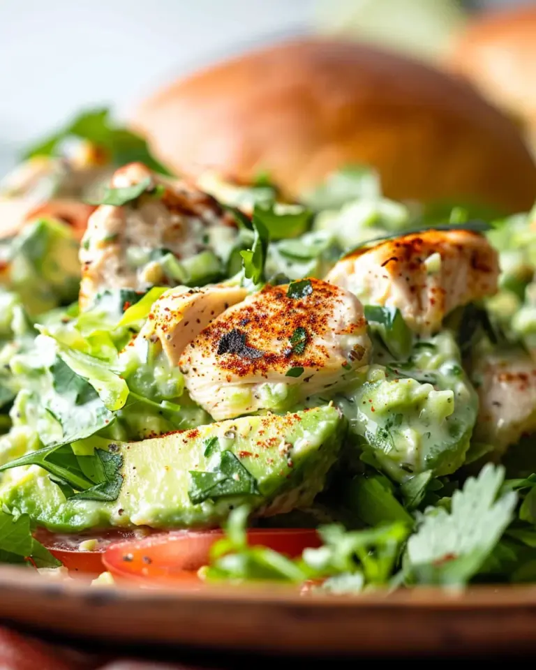 Healthy Greek Yogurt Avocado Chicken Salad Recipe