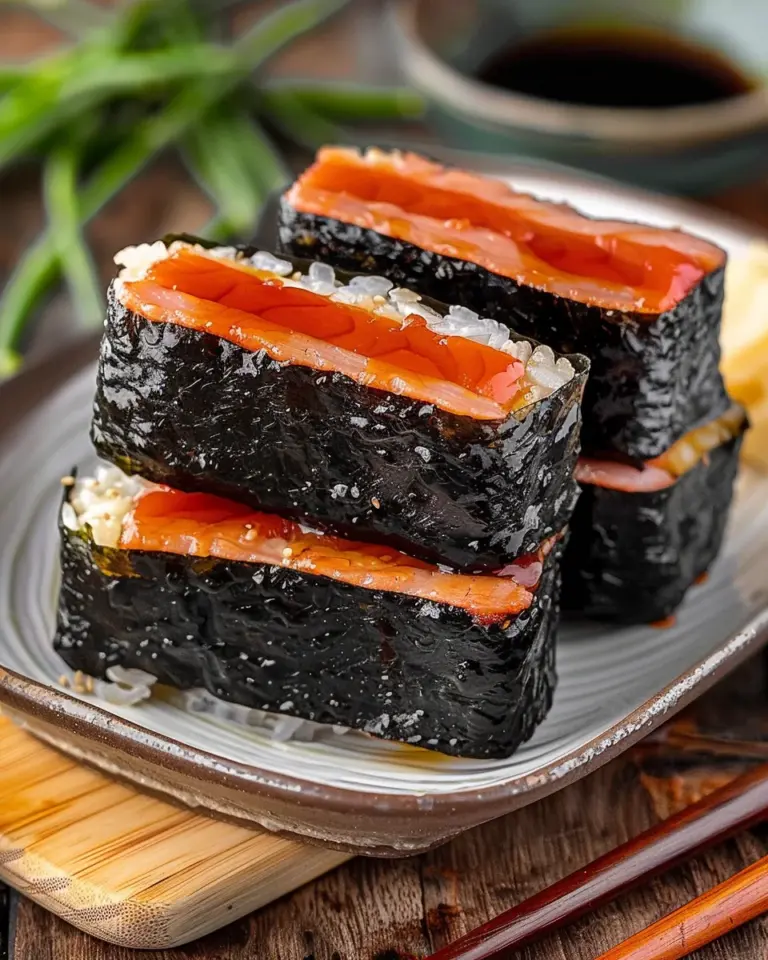 Easy Hawaiian Spam Musubi with Sushi Nori Seaweed