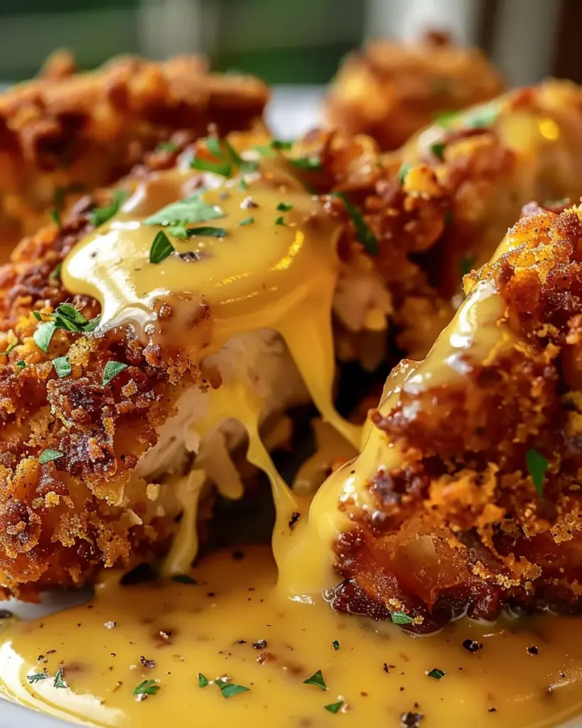 Savory Pretzel Chicken Mustard Cheddar