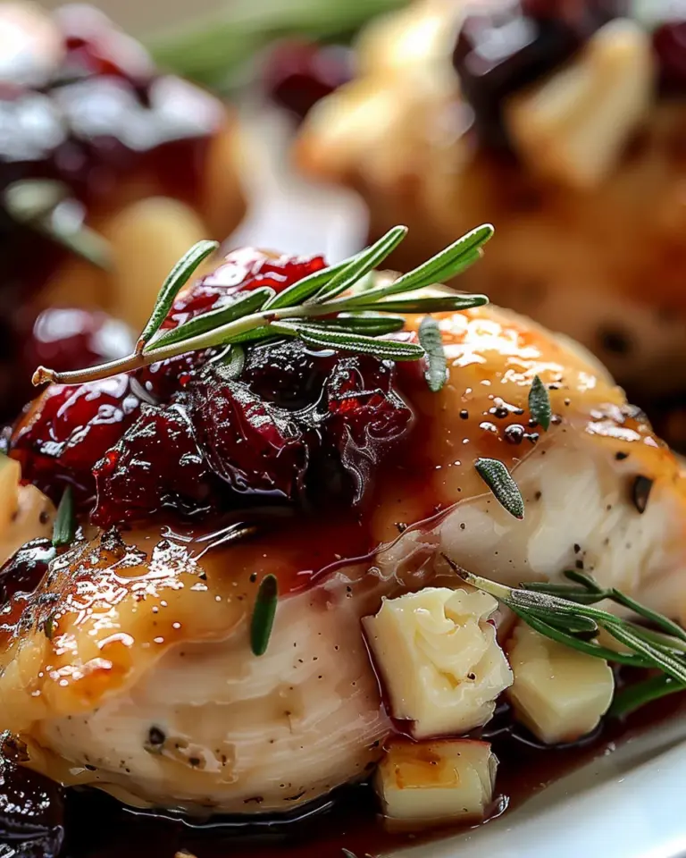 Cranberry Brie Stuffed Chicken: A Show-Stopping Dinner Party Recipe