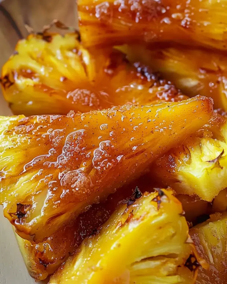 Roasted Pineapple with Honey Cinnamon Glaze – An Easy Dessert!