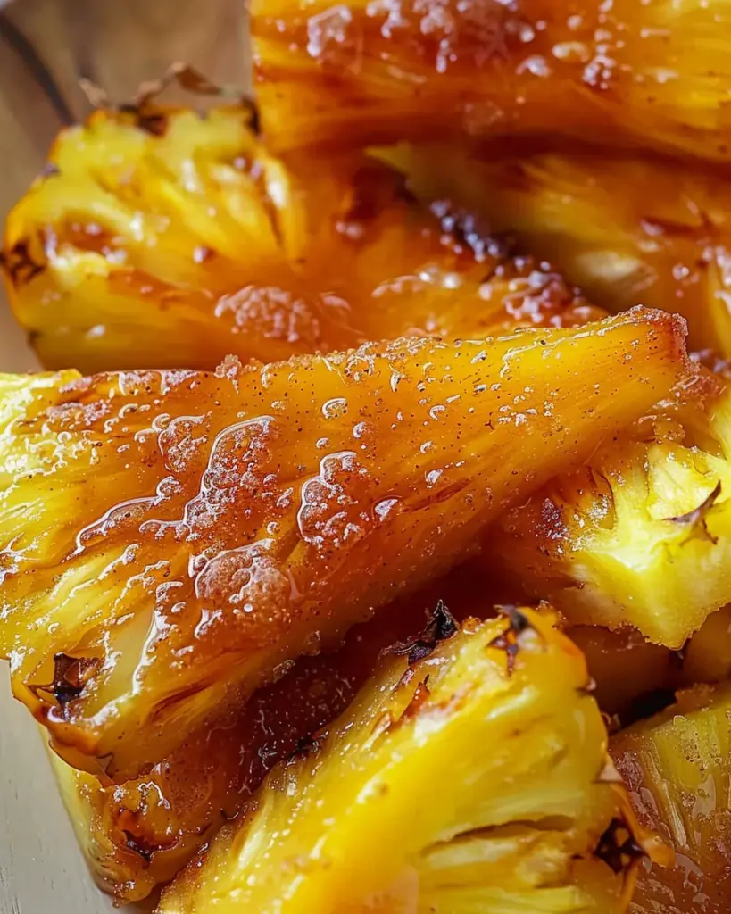 Roasted Pineapple with Honey Cinnamon Glaze – An Easy Dessert!