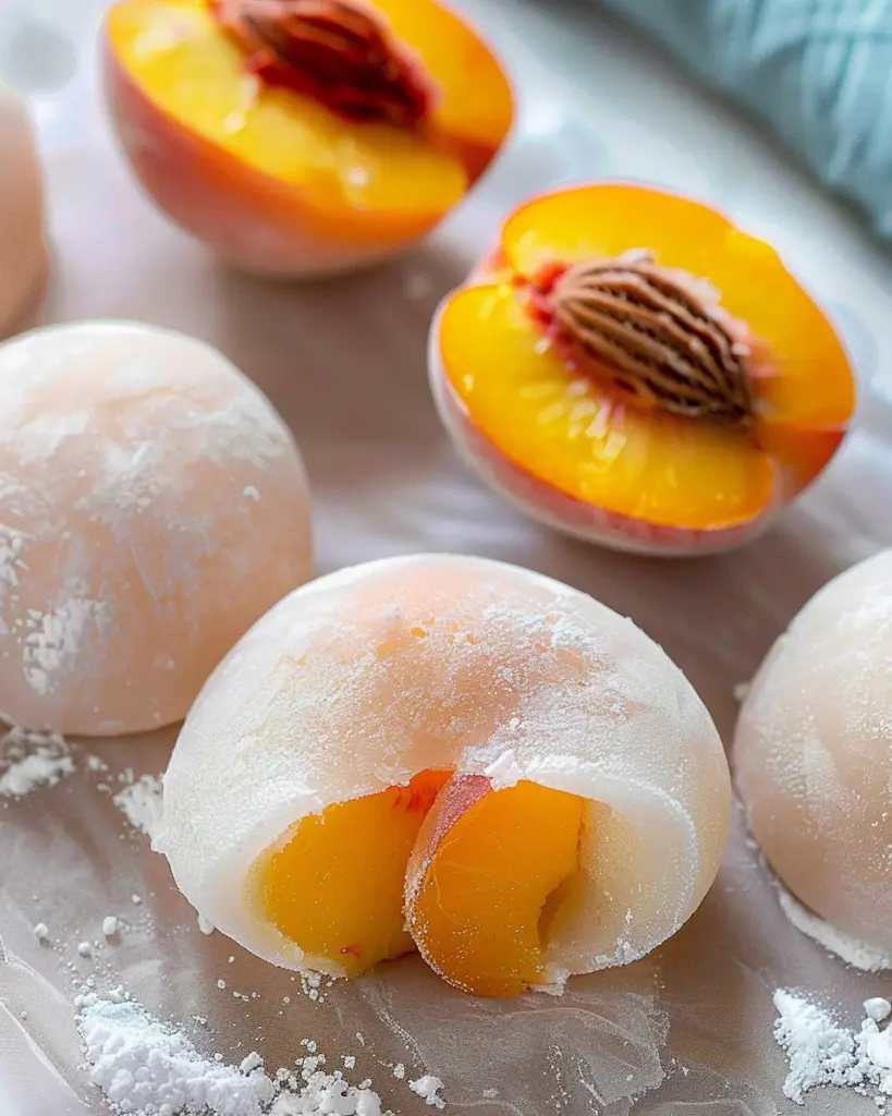 Whole Peach Mochi Recipe (Soft & Chewy)