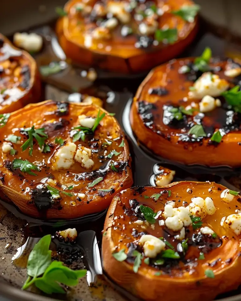 Roasted Sweet Potato Rounds with Honey & Feta