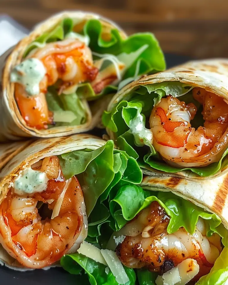 Grilled Shrimp Caesar Wraps