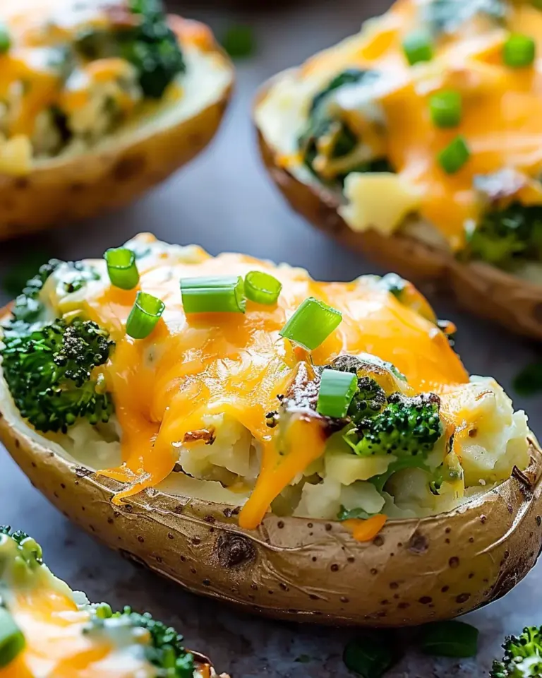 Broccoli Cheddar Twice Baked Potatoes