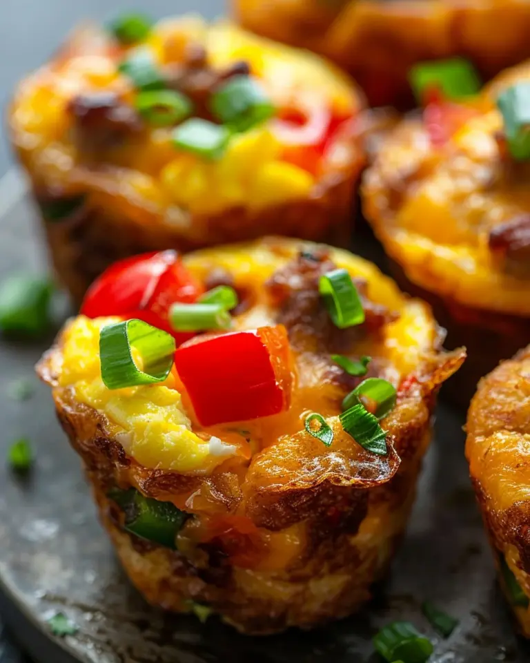 Mini Breakfast Omelets (Egg Muffins With A Tater Tot Crust)