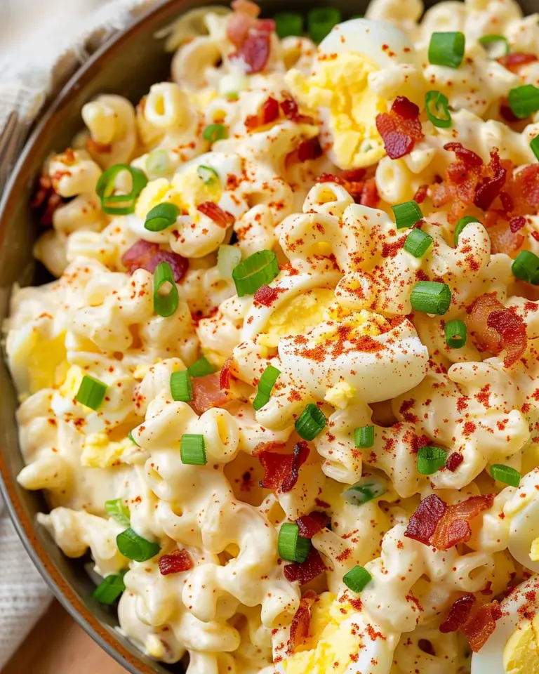 Creamy Deviled Egg Pasta Salad