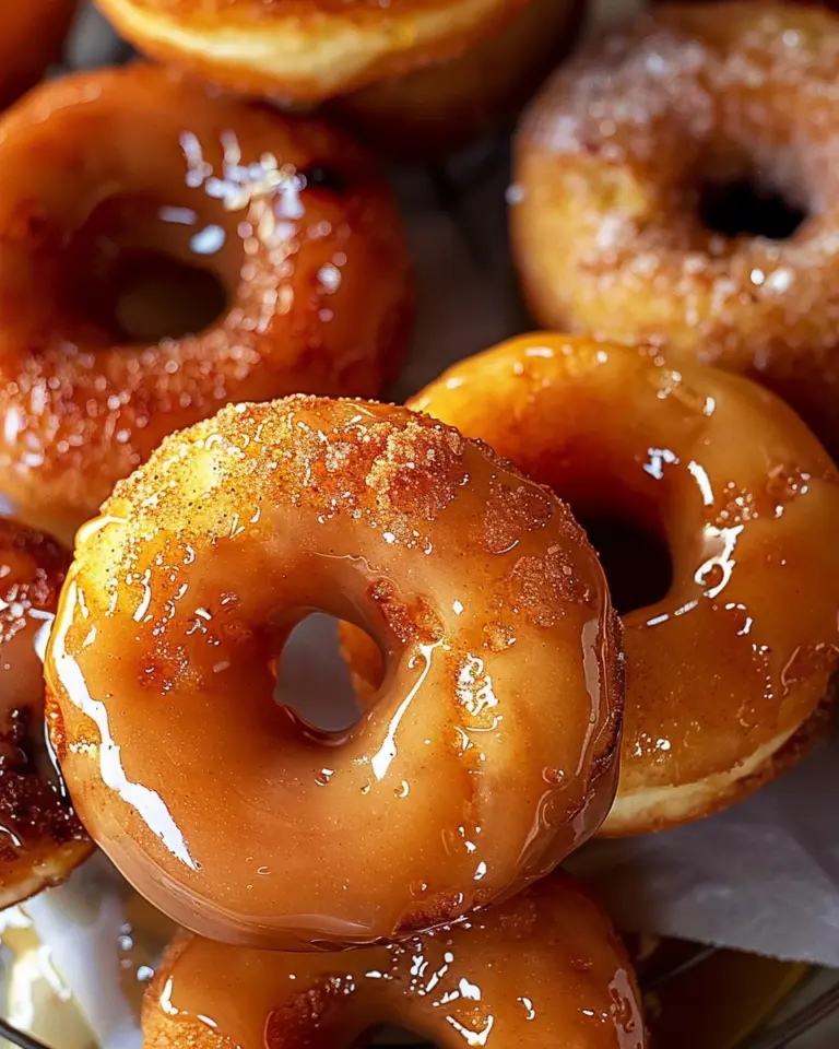 Hot Honey Cinnamon Apple Donuts