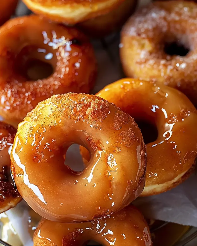 Hot Honey Cinnamon Apple Donuts
