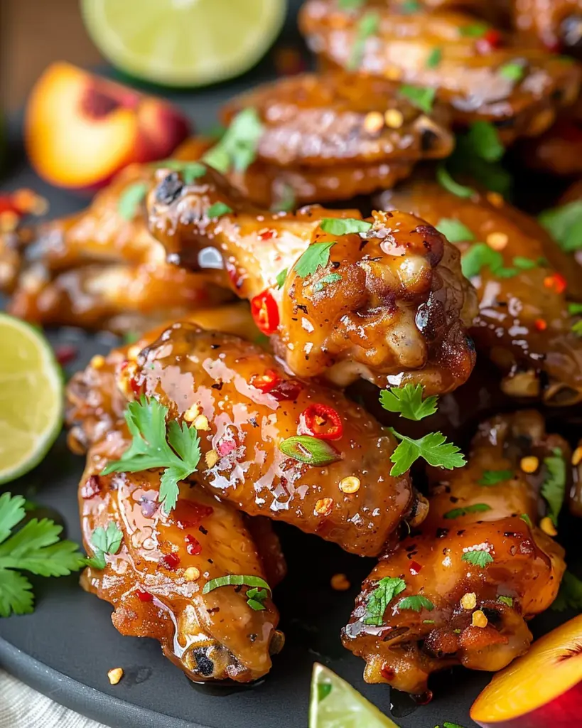 Hot Honey Peach Wings