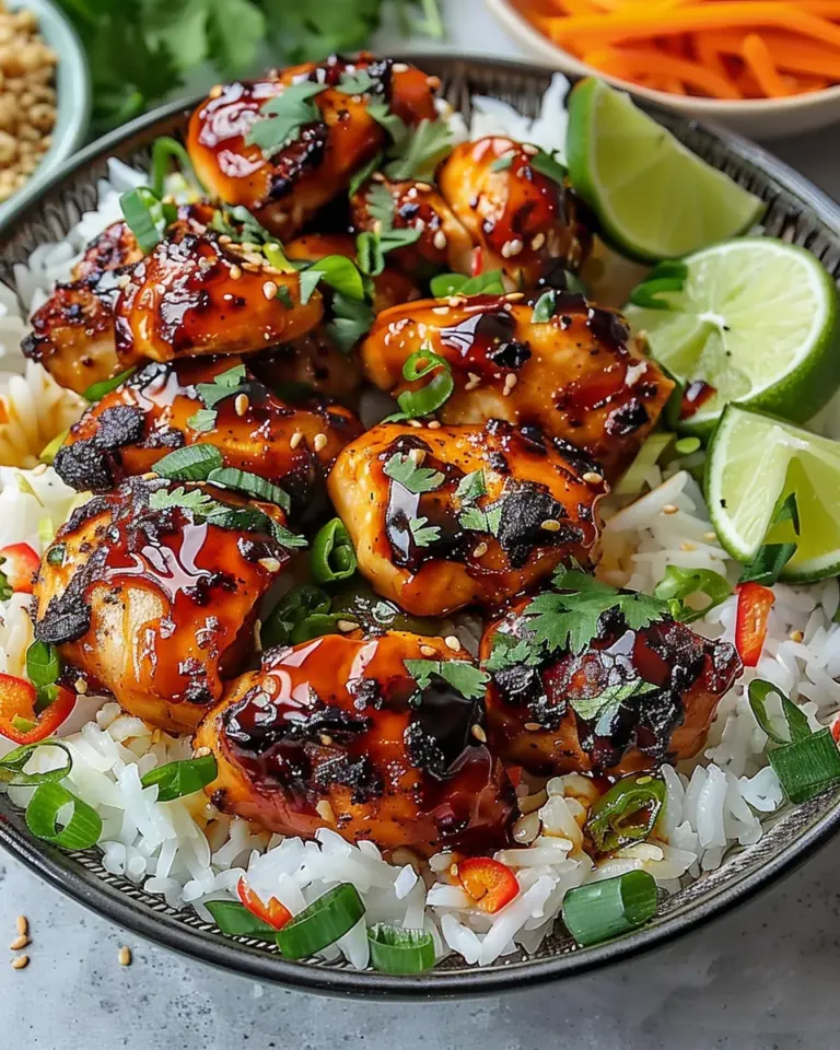 Spicy Maple Chicken and Coconut Rice