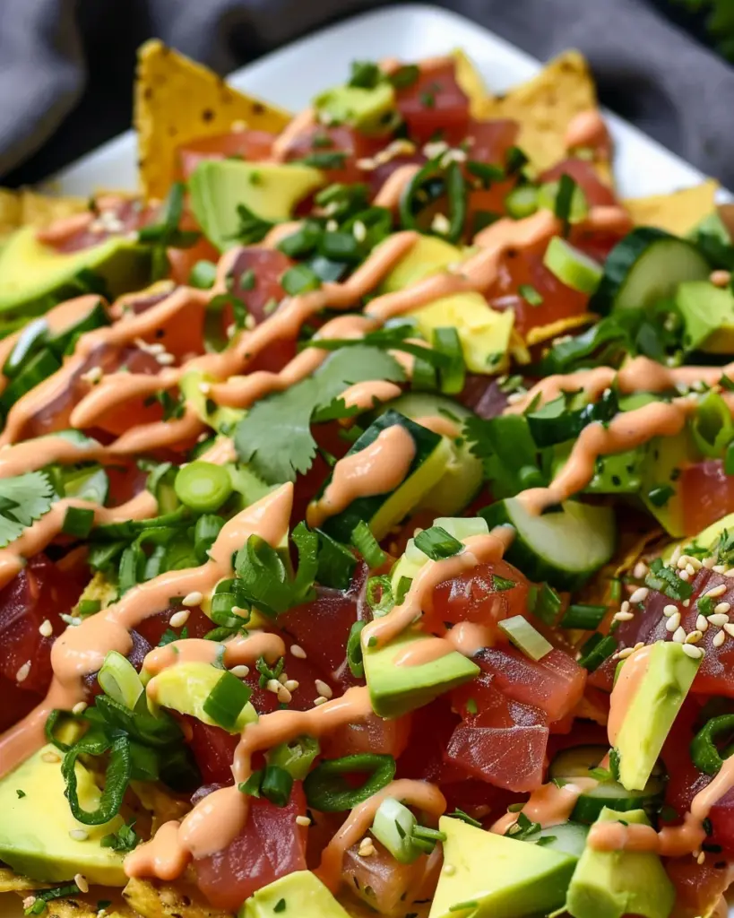 Tuna Poke Nachos