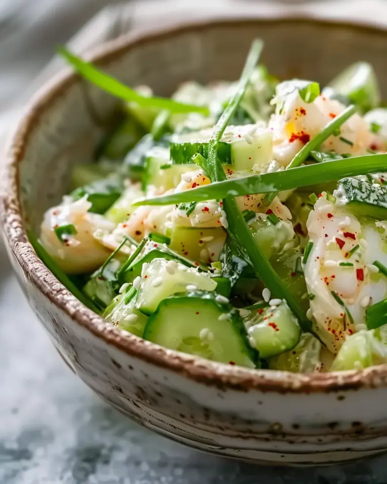 Cucumber Salad with Crab Meat Delight
