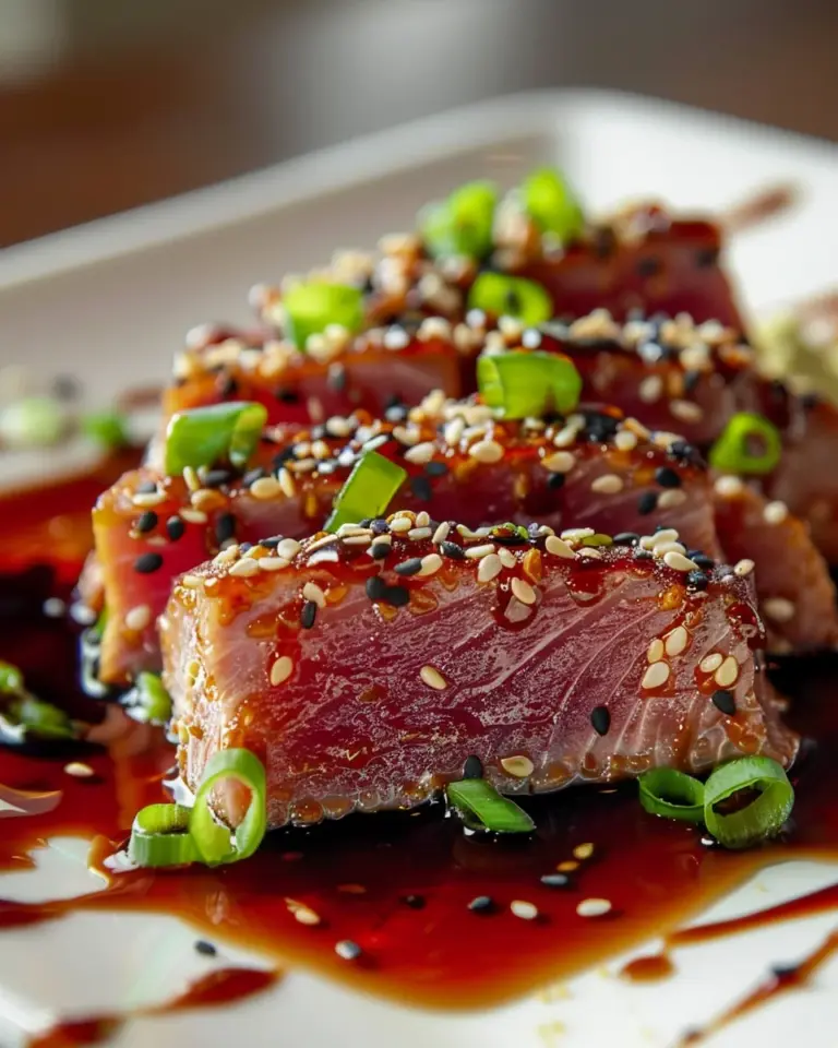 Seared Ahi Tuna with Soy-Ginger Glaze