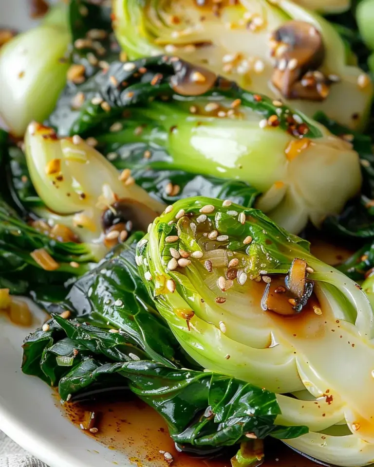 Baby Bok Choy with Soy Sauce and Garlic