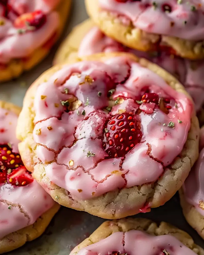 Double Strawberry Sugar Cookies