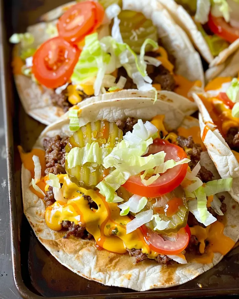 Smashed Cheeseburger Tacos