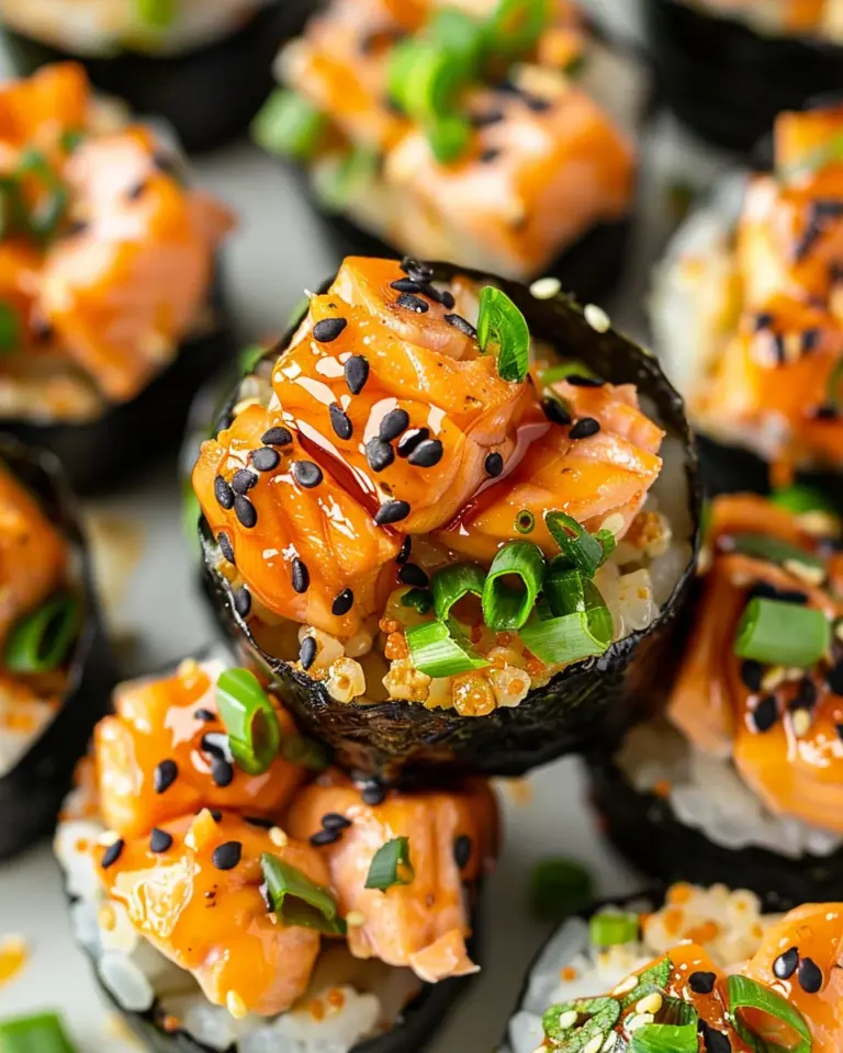 Easy Baked Salmon Sushi Cups (Viral Recipe)