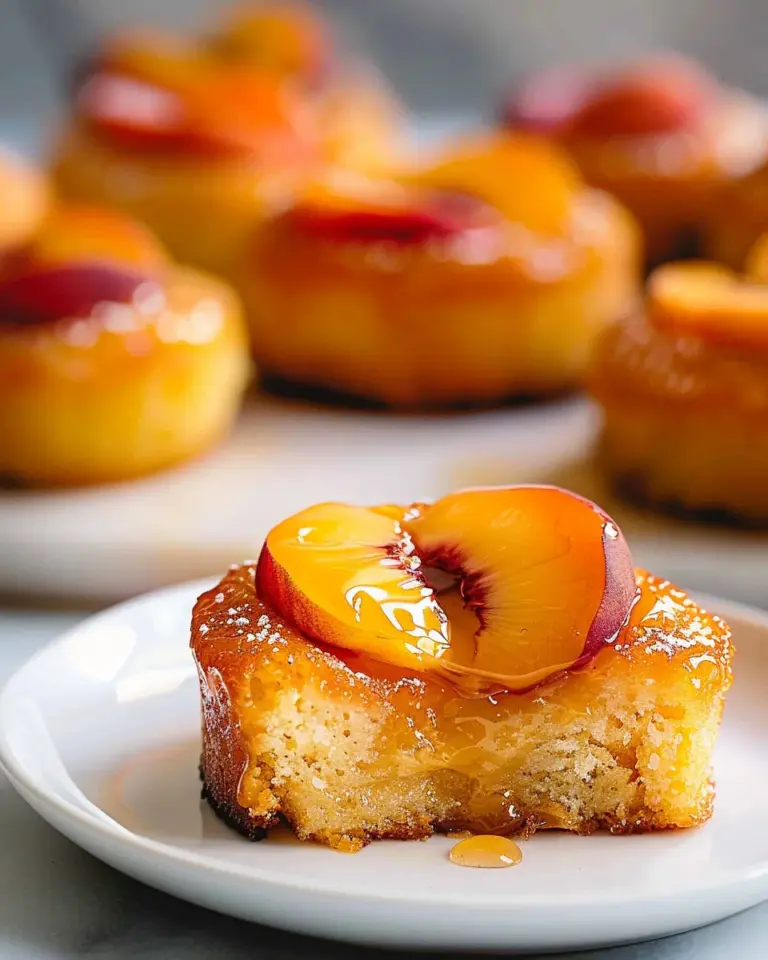 Peach Upside Down Mini Cakes
