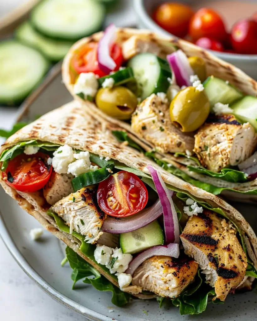 Mediterranean Chicken Wraps